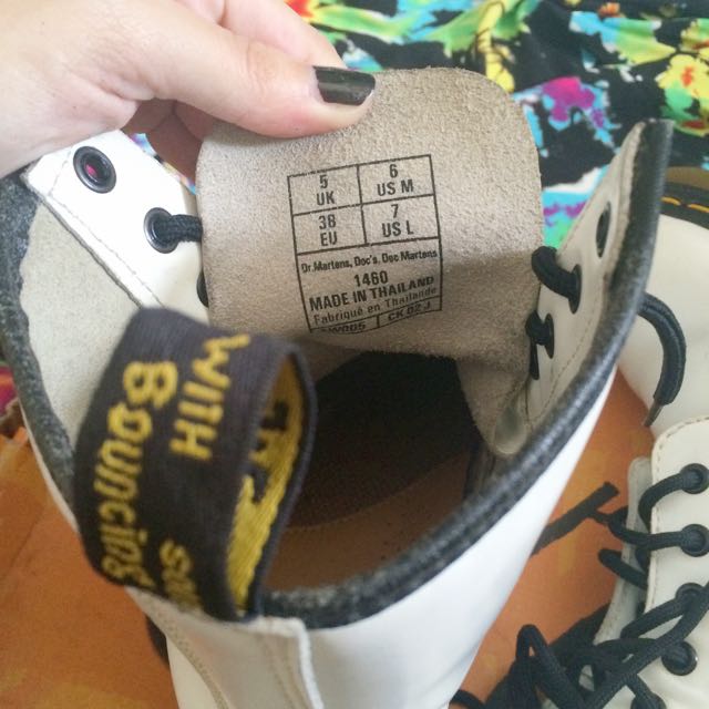 Authentic Dr. Martens AirWair Boots White 1460 UK5 US7 AW005 Women s Fashion Footwear Boots on Carousell