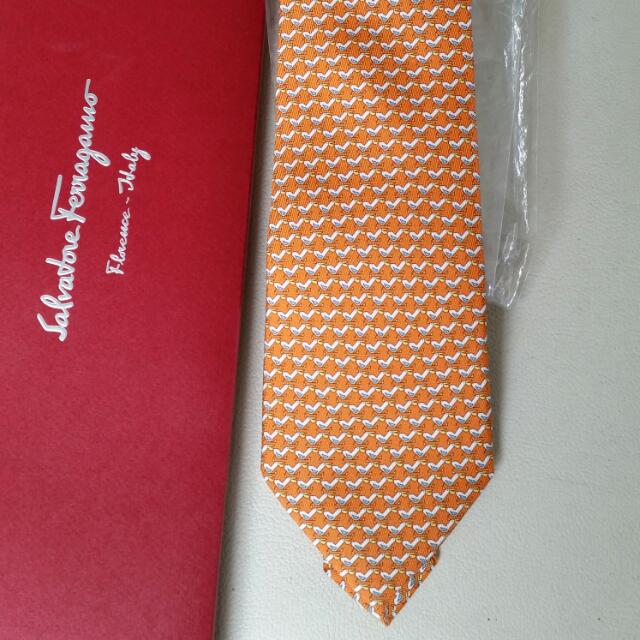 Orange ferragamo tie online