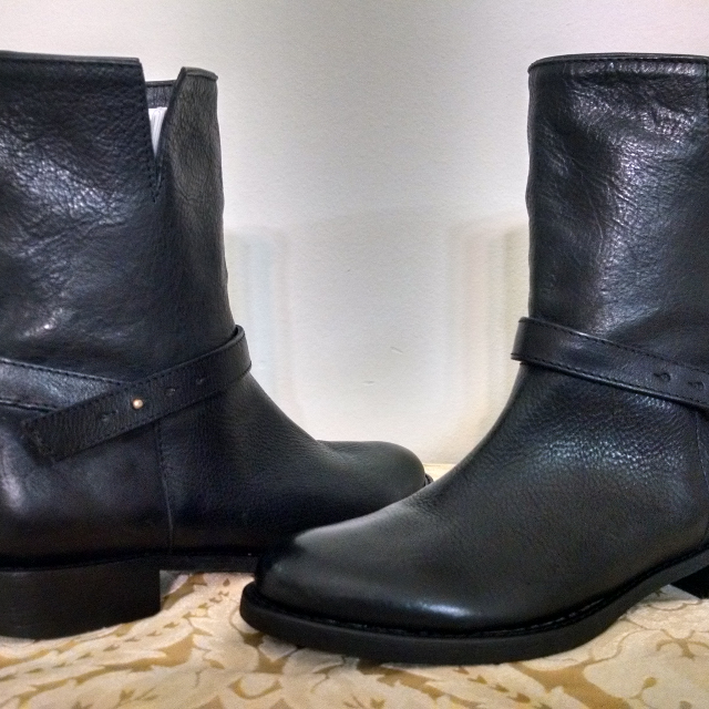 Madewell The Biker Boot 18405 1937 Foot Leather Size 9.5 Black