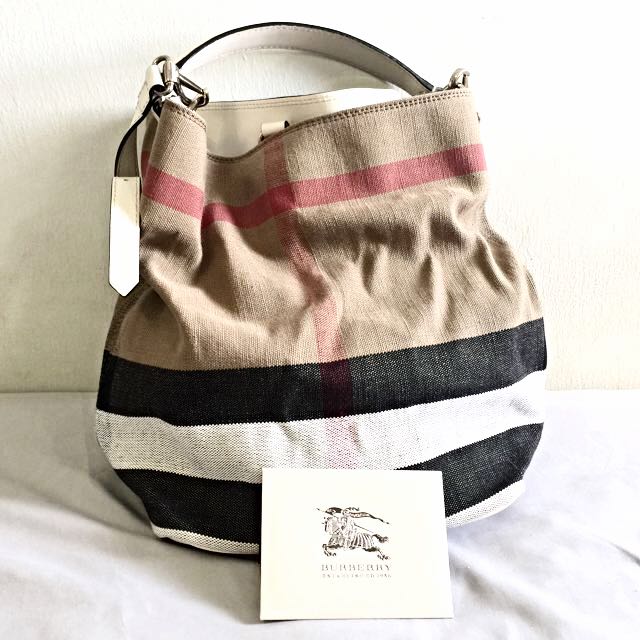 the medium ashby in canvas check and leather