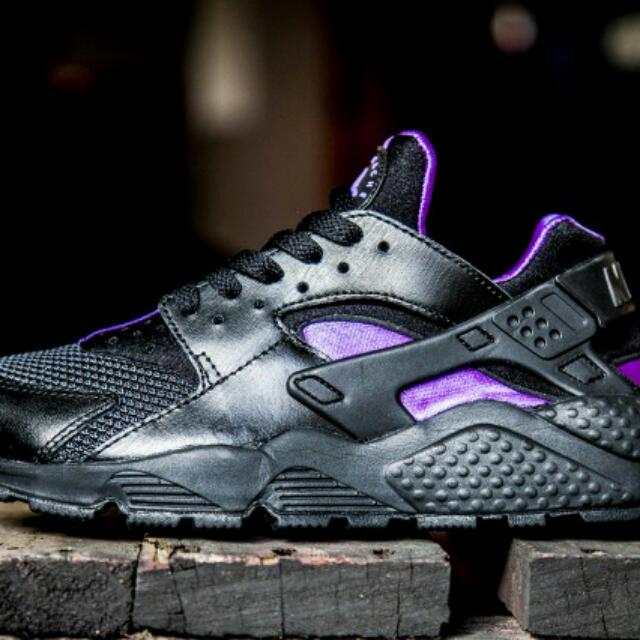 Rare NIKE AIR HUARACHE BLACK PURPLE Women s Women s Fashion