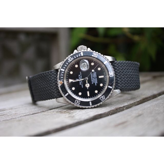 black perlon strap men