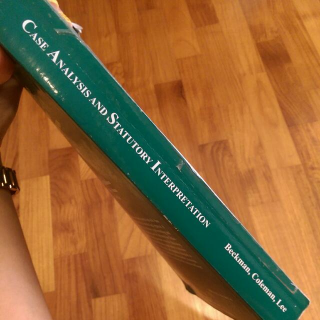Case Analysis And Statutory Interpretation by Beckman (Second Edition ...