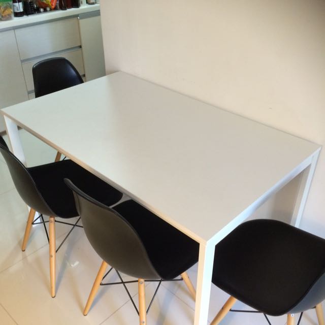 Dining Table Ikea Melltorp 4 6 Places Furniture On Carousell