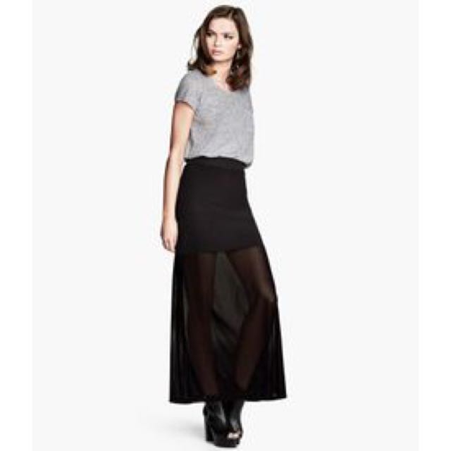 Sheer skirt hotsell h&m