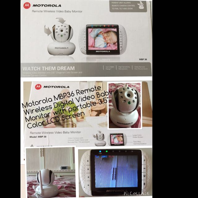 motorola mbp36 remote wireless video baby monitor