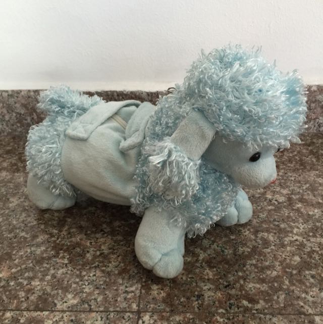 soft toy dog in handbag