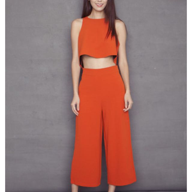 Burnt orange two piece set Clearance