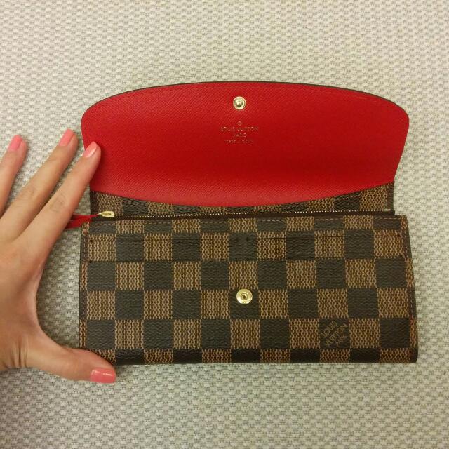 Brand New In Box Authentic Louis Vuitton (LV) Emilie Wallet In Damier Ebene, Luxury on Carousell