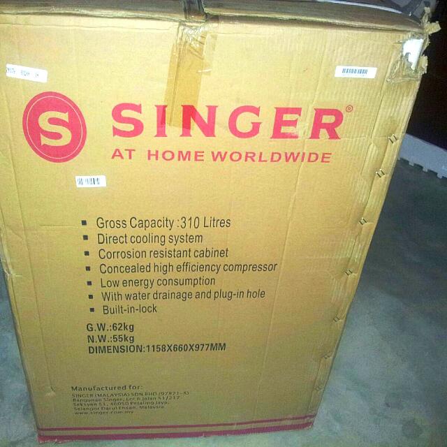 Chest Freezer 310 Liter Jenama SINGER, TV & Home Appliances, Kitchen