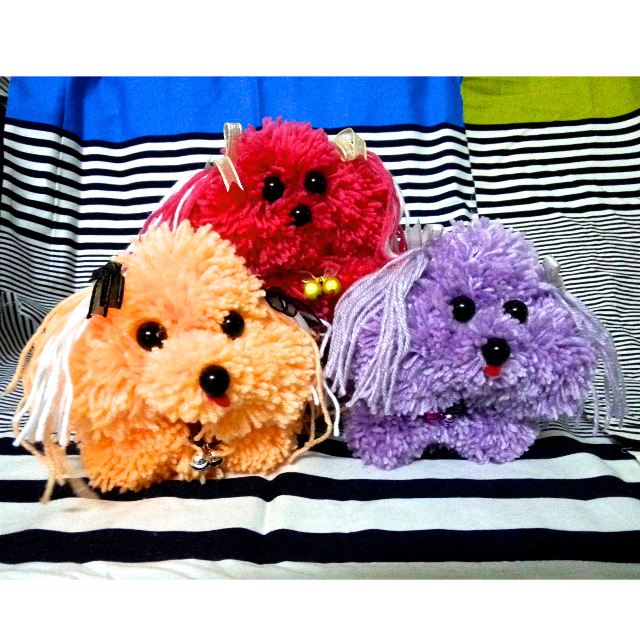 Handmade Pom Pom Puppy Design Craft On Carousell