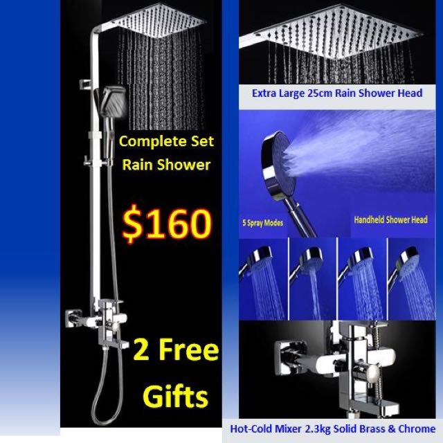 Bathroom Complete Set Of Rain Shower With Mixer Tap 50