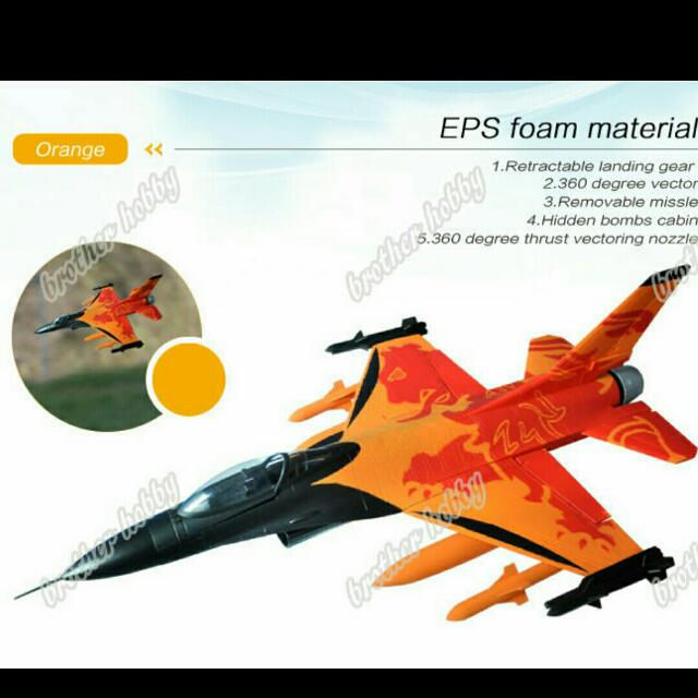 RC Brand new SKy Flight " Fighting Falcon " Orange F16 70mm ducted fan