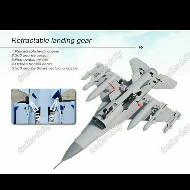 RC Brand new SKy Flight " Fighting Falcon " Orange F16 70mm ducted fan