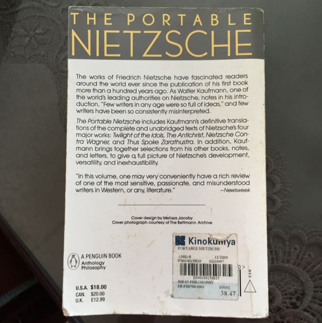 The Portable Nietzsche Edited And Translated By Walter Kaufmann Books Stationery On Carousell