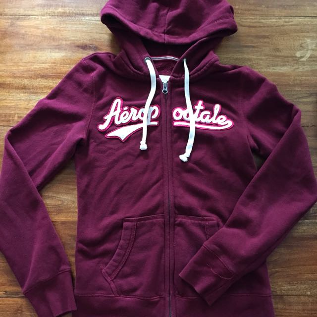 AEROPOSTALE MAROON HOODIE JACKET Women s Fashion Coats Jackets