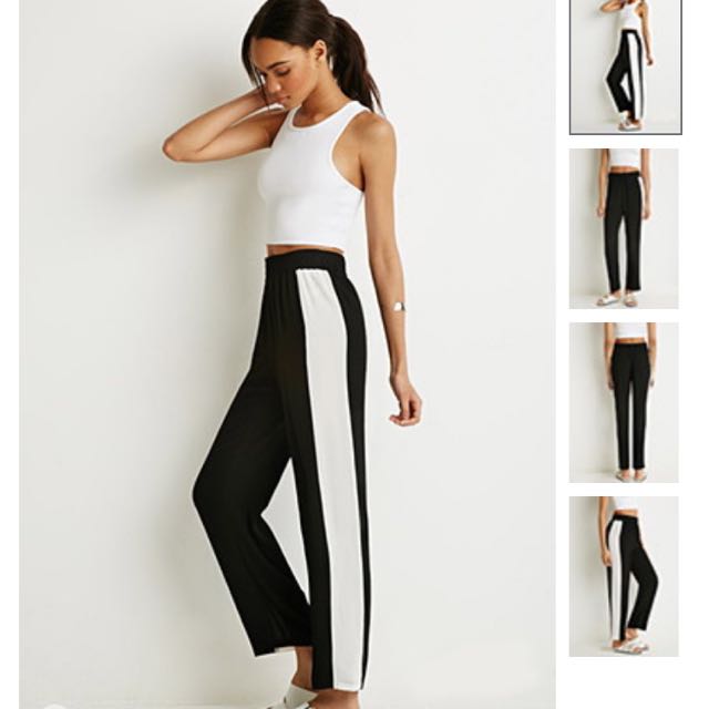 black and white striped pants forever 21