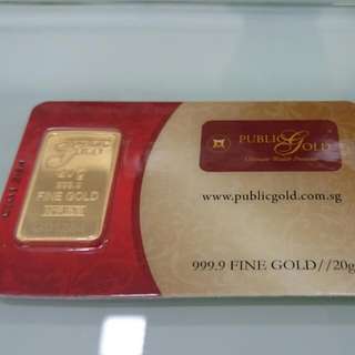20g Fine Gold 999.9 24K