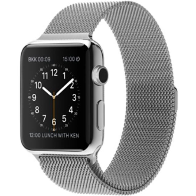 Apple Watch 42mm Case 316L Stainless Steel Milanese Loop, Health