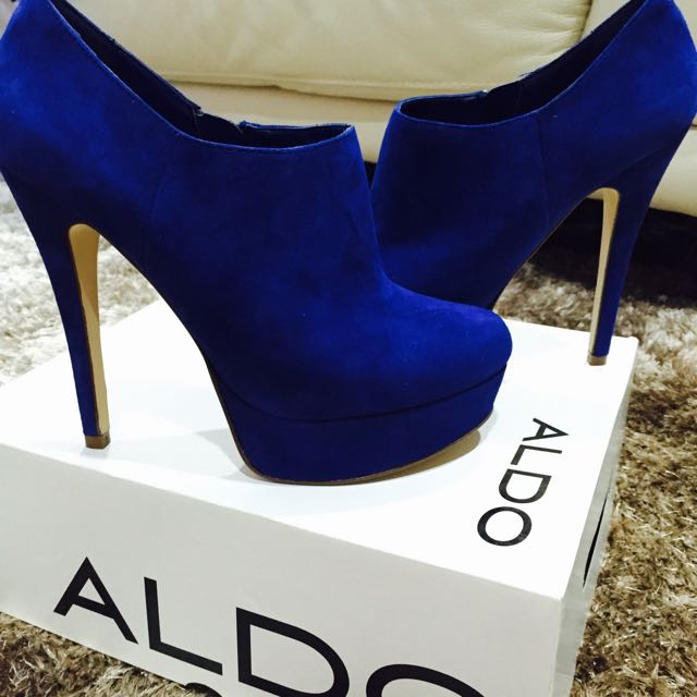 ALDO Boots In Velvet Royal Blue, Luxury 