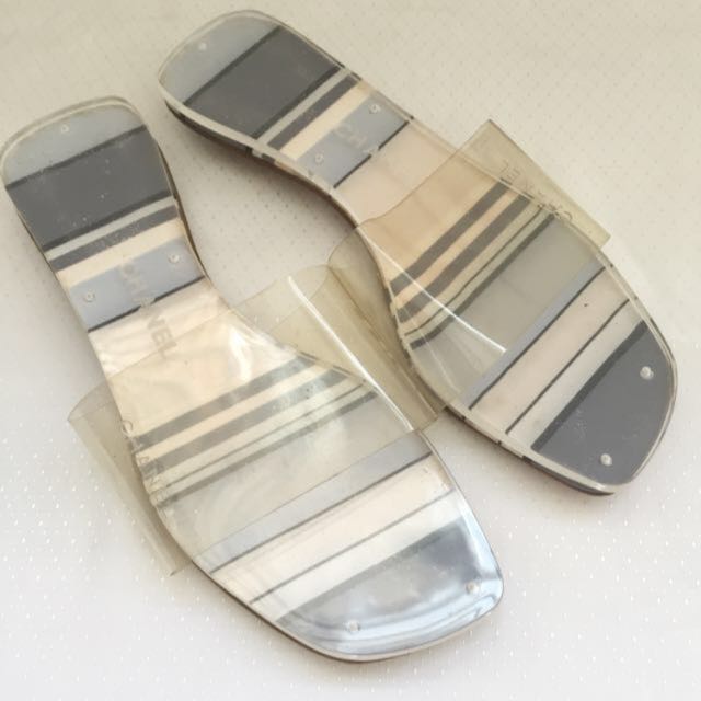 Fixed Price 100 Authentic Chanel Clear Sandals Slippers