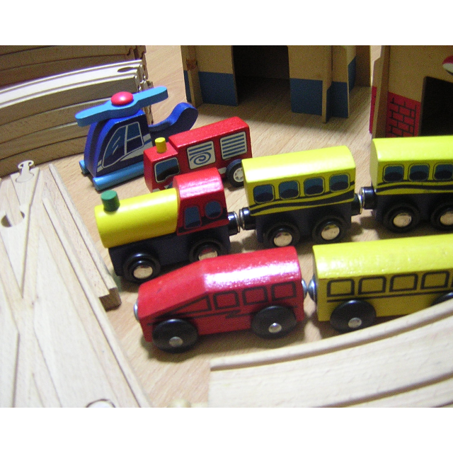 Mido and Ikea wooden toy train set 47 pcs, Hobbies & Toys, Toys & Games