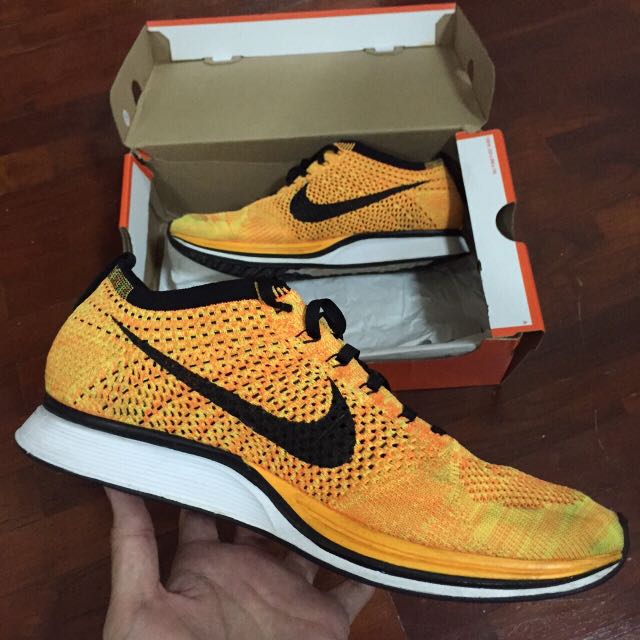 Nike Flyknit Racer Team Orange Women s Fashion Footwear Sneakers on Carousell