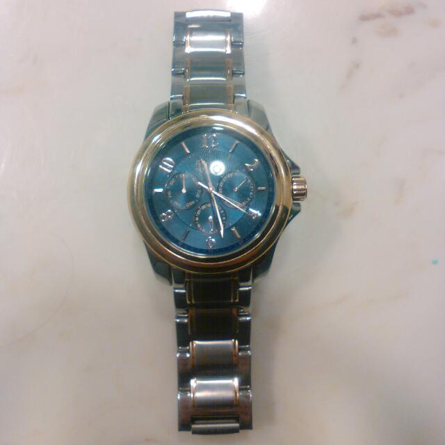 Stainless Steel Blue Face Watch, Men's Fashion on Carousell