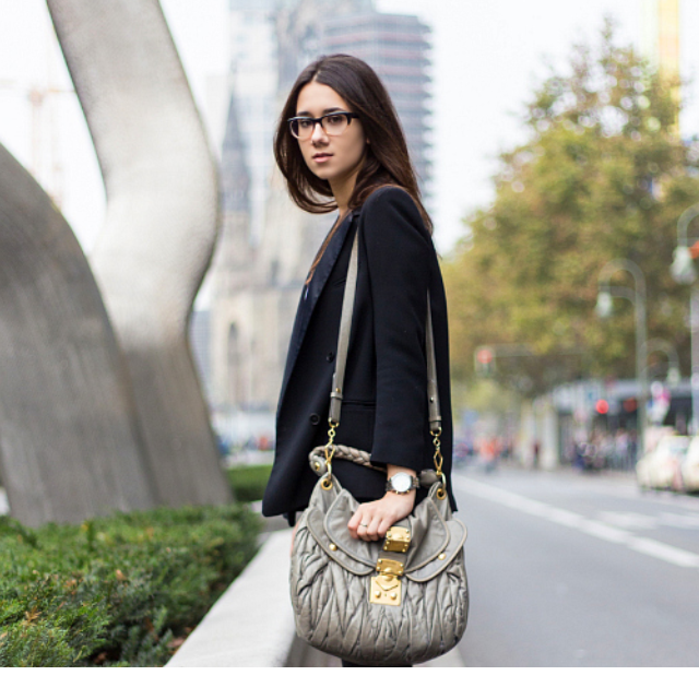 Miu Miu Coffer Leather Handbag 2-Way Shoulder Bag