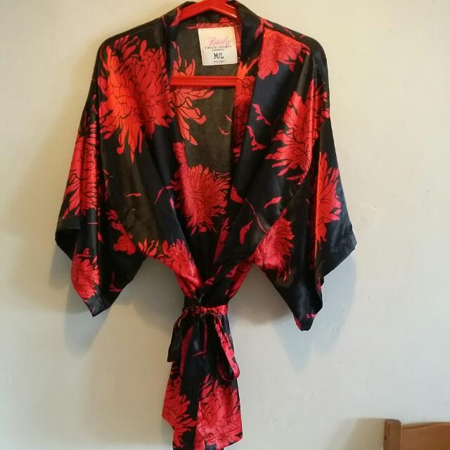 PRELOVED Cotton On Body Kimono Style Robe Vintage Inspired