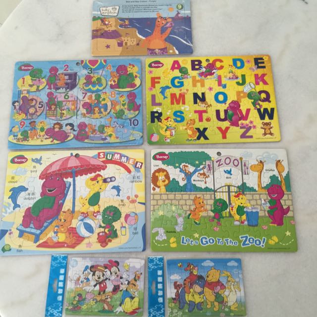 Various Puzzles Barney Mickey Mouse Baby Einstein Toys