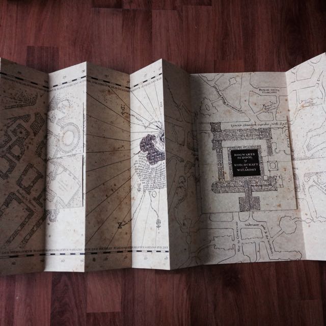 harry potters marauders map collectible