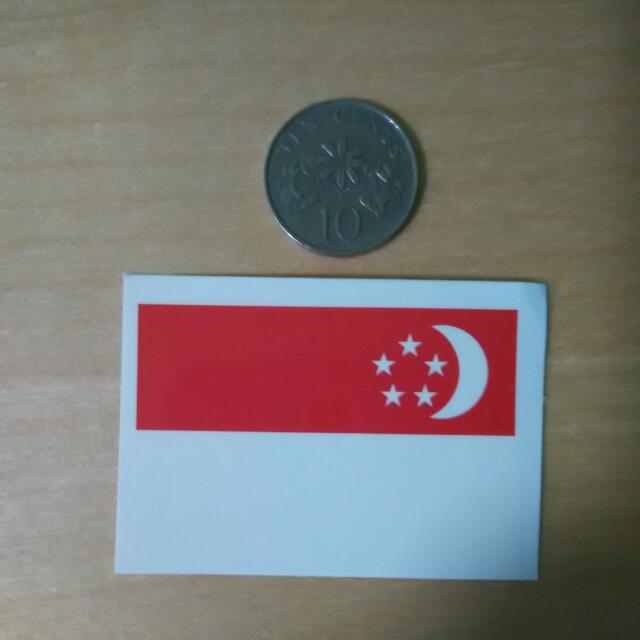 National Day Singapore Flag Tattoo Sticker Design Craft On