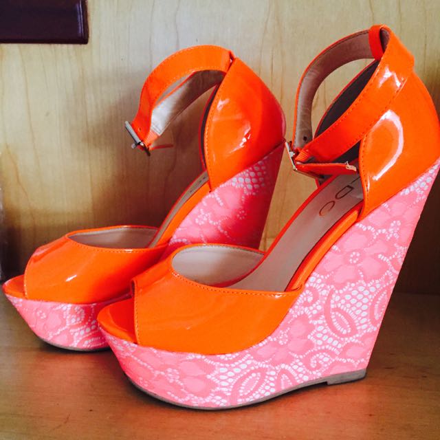 bright orange wedges