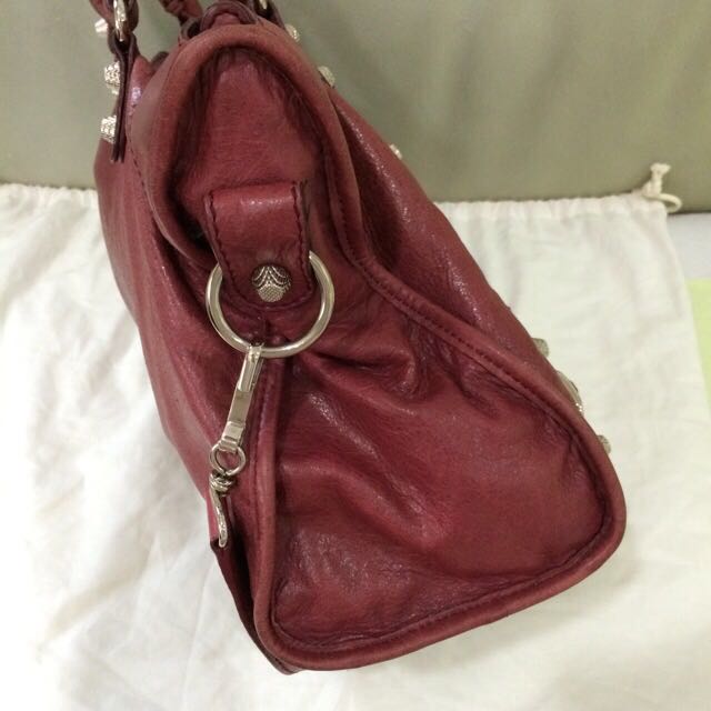 balenciaga bag maroon