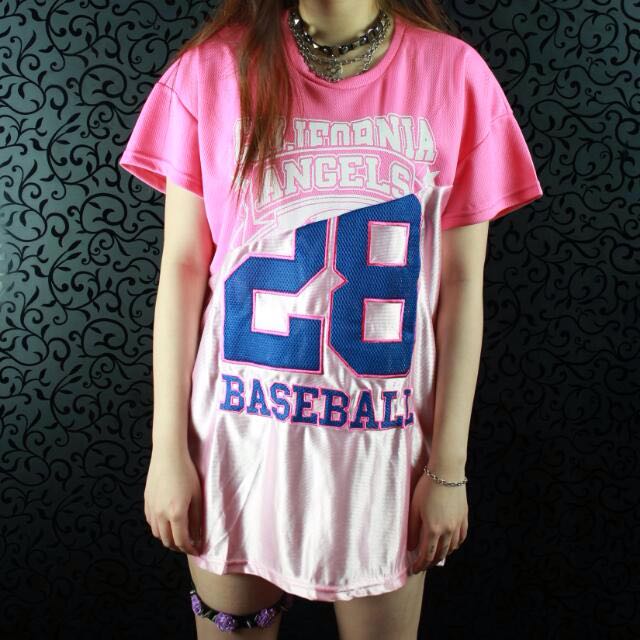 pink angels baseball jersey