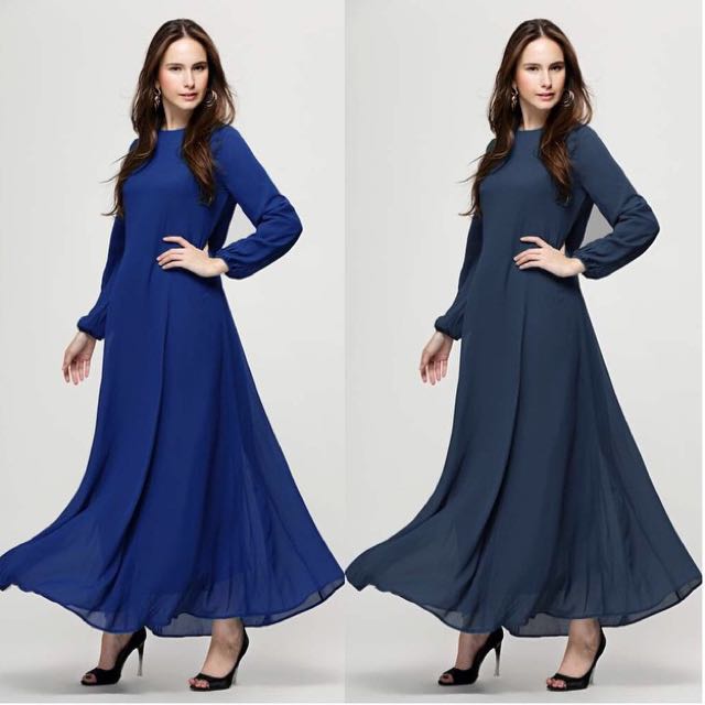 Princess Cut Jubah Long Dress Women s Fashion Muslimah Fashion Dresses on Carousell