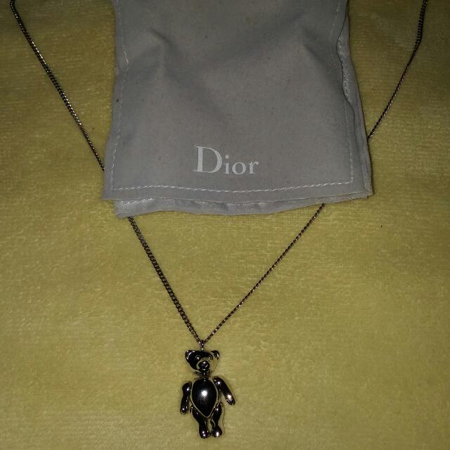 dior bear necklace