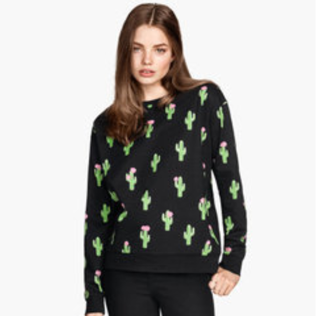BNWT H M Cactus Sweater Pullover Women s Fashion Coats Jackets and Outerwear on Carousell