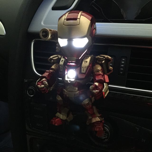 Iron Man Car Perfume With Led, Aksesoris Mobil di Carousell