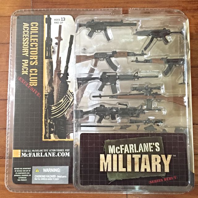RESERVED Mcfarlane Military Collectors Club Weapons Pack Exclusive