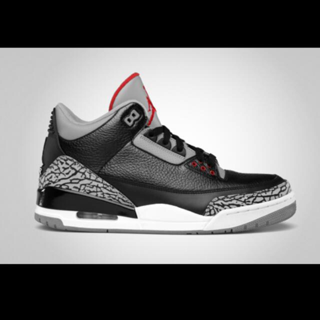 Air Jordan 3 Retro Black Cement 2011 Men s Fashion Footwear