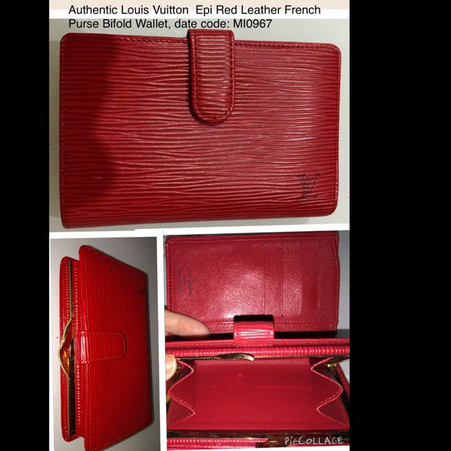 Louis Vuitton Wallet Purse Long Wallet Epi Red Woman unisex Authentic Used  Y6777