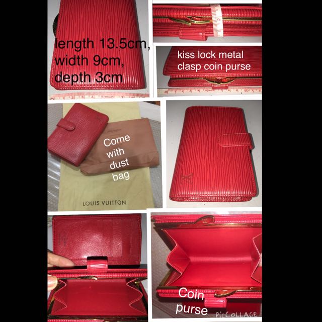 Louis Vuitton Red Epi Leather Bi-Fold Wallet – Cashinmybag