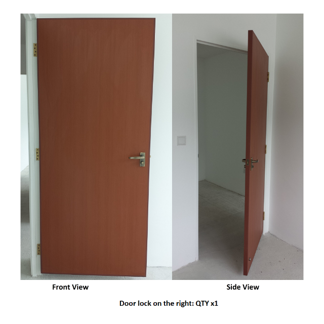 Brand New Pe Veneer Soild Walnut Coloured Doors With Locks And