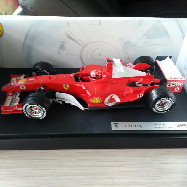 Hotwheels Ferrari F2004 Michael Schumacher 1 18 Car Accessories On Carousell