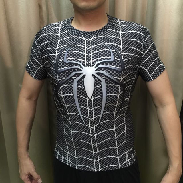 In Stock Venom Black Spider Man Shirt Outfit Halloween Muscle Tee Toys Games On Carousell