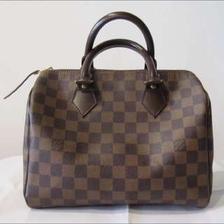 LV N41532 棋盤格紋 Speedy25 波士頓包 Louis Vuitton