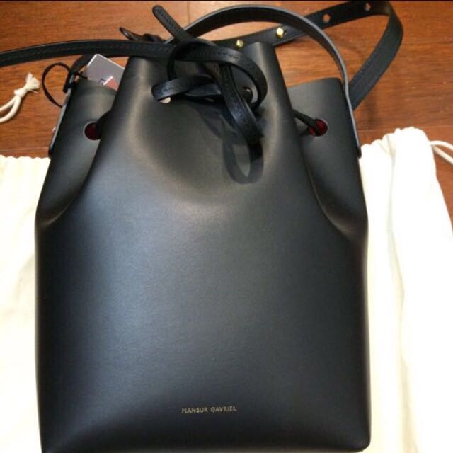 Bnwt Mansur Gavriel Mini Bucket Bag Black Flamma Luxury On