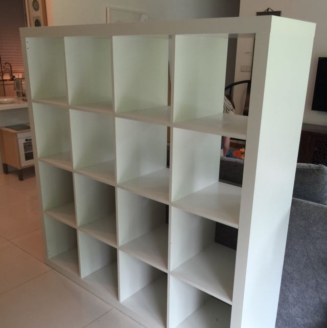 IKEA Kallax shelving unit 4x4 (White), Furniture on Carousell